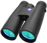 Beileshi 12X Binoculars Telescope Roof Wide-Angle Prism Compact Telescope with Dust Cover BAK4 Prism FMC Lens Green Eye Protection Coating for Hunting, Bird Watching, Football Match 12x50mm